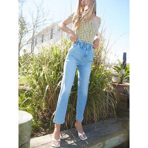 MOTHER The Yoyo Ruffle Greaser Ankle Jeans in Crafty Side 32